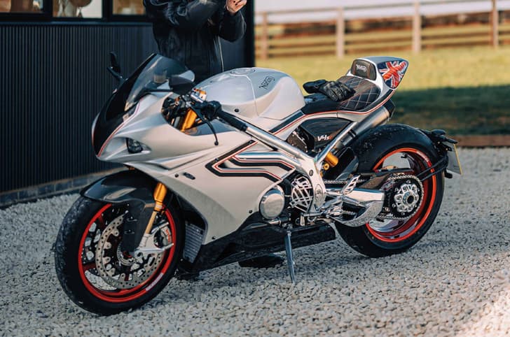 Norton V4SV front left static in field